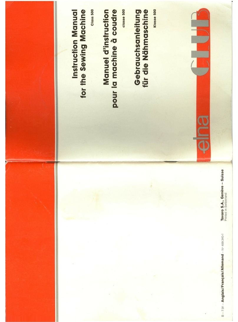 ELNA 500 CLUB User manual ELNA 500 CLUB User manual