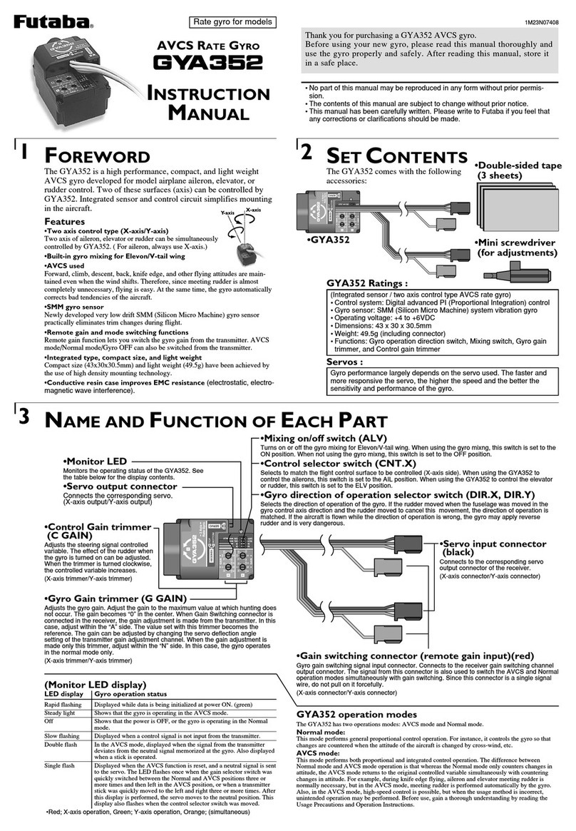 FUTABA GYA352 instruction manual