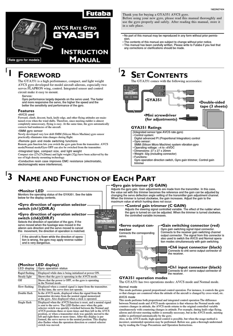 FUTABA GYA351 instruction manual