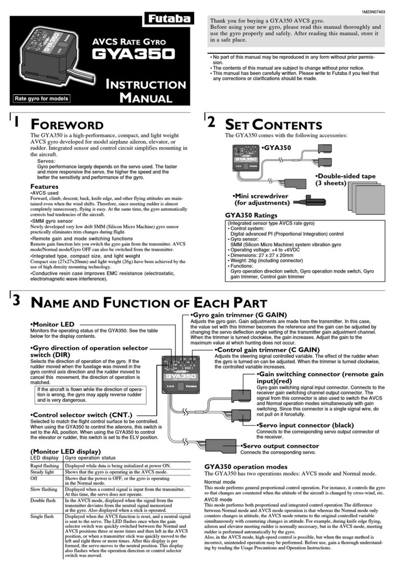 FUTABA GYA350 instruction manual
