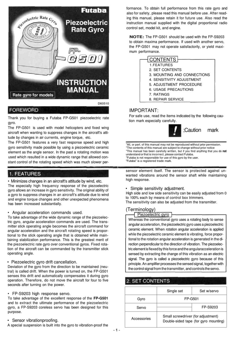FUTABA G501 User manual