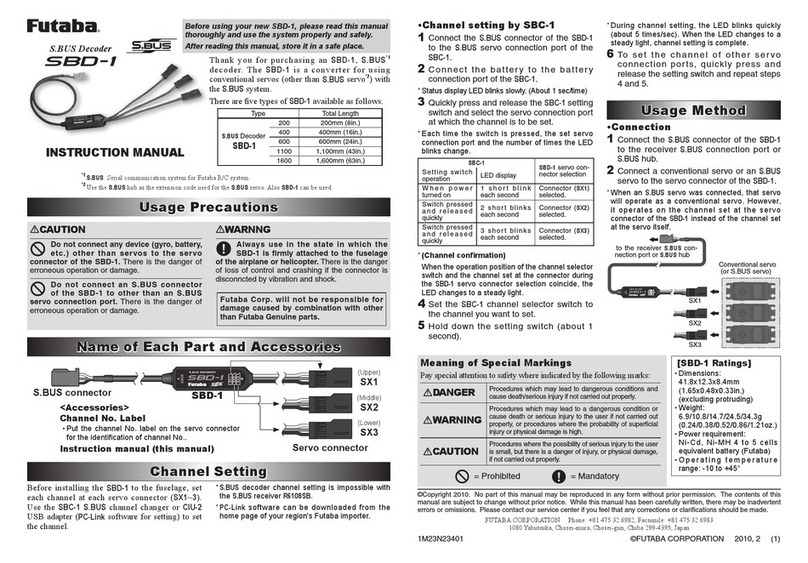 FUTABA SBD-1 instruction manual