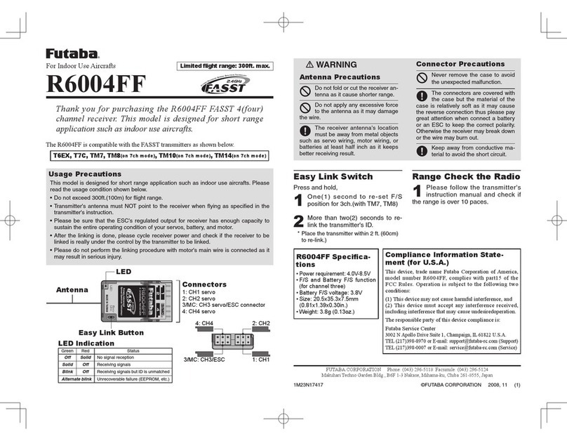 FUTABA R6004FF FASST User manual