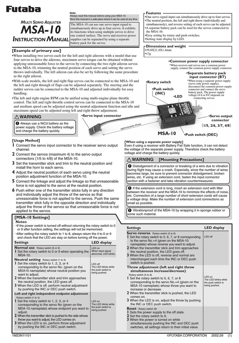 FUTABA MSA-10 instruction manual