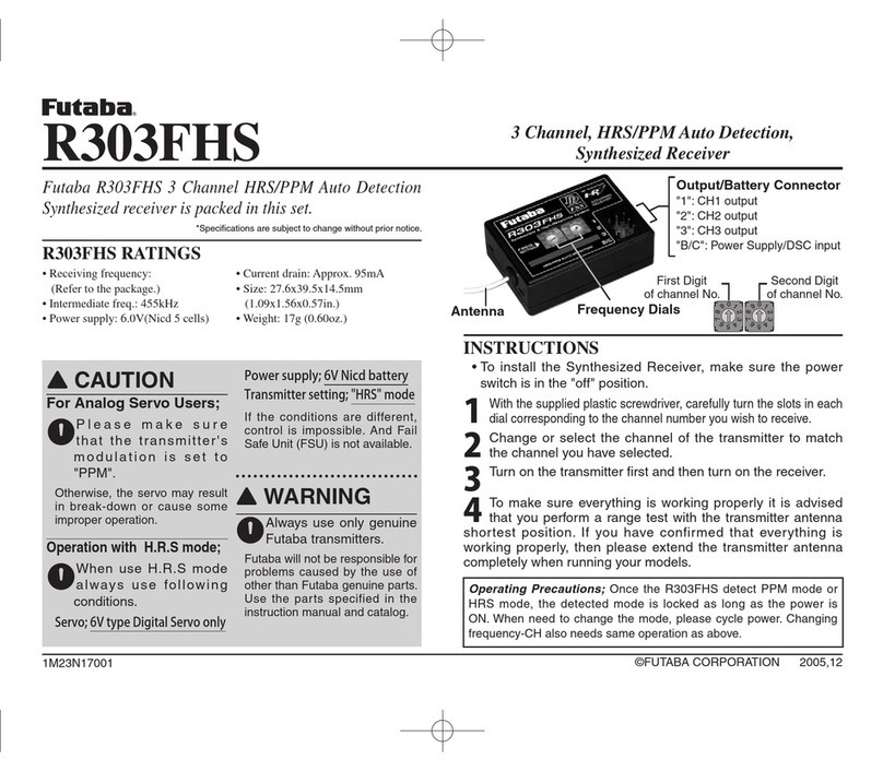 FUTABA R303FHS User manual FUTABA R303FHS User manual