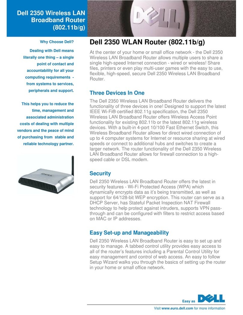 Dell 2350 - Wireless WLAN Broadband Router User manual
