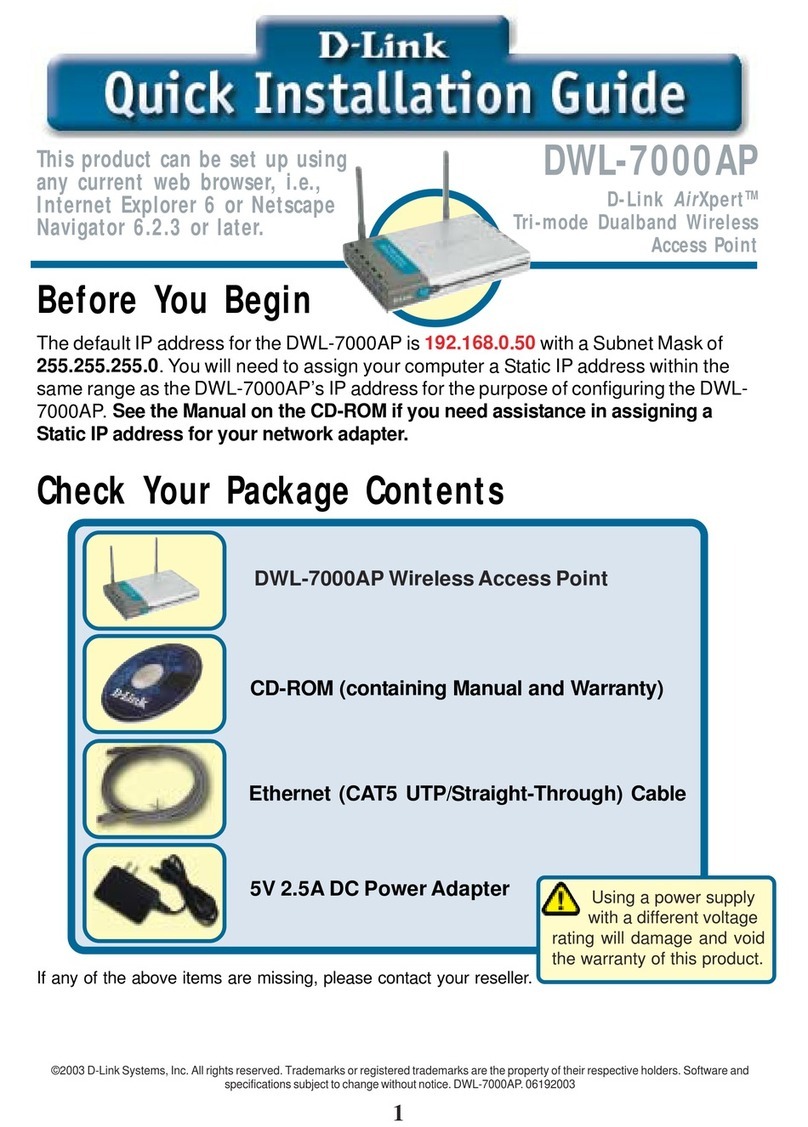 D-Link AirXpert DWL-7000AP User manual