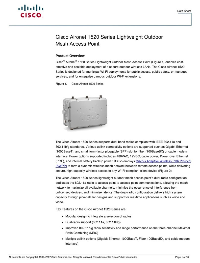 Cisco 1522AG - Aironet Lightweight Outdoor Mesh Access... User manual