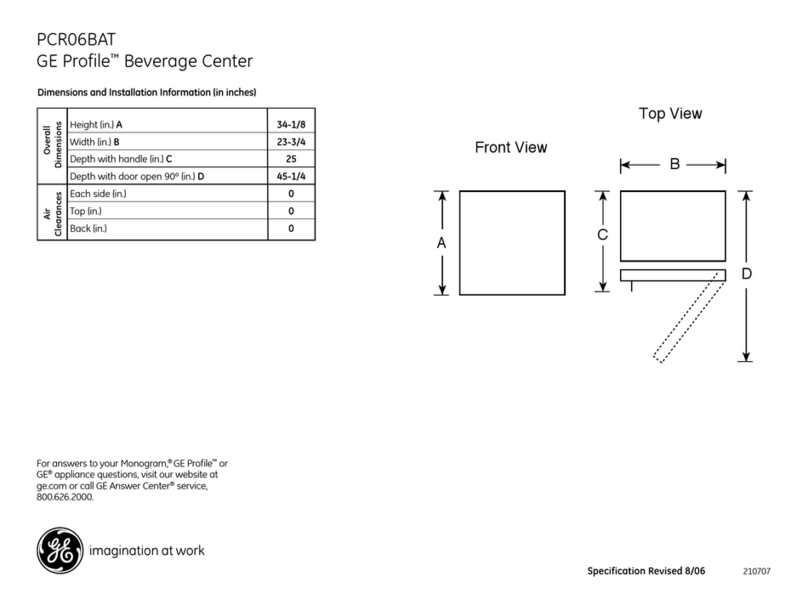 GE Profile PCR06BATSS Manual