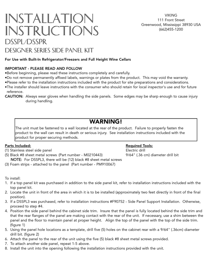 Viking DDWB301CRSS installation instructions