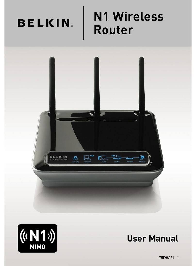 Belkin F5D8231-4 - N1 Wireless Router User manual