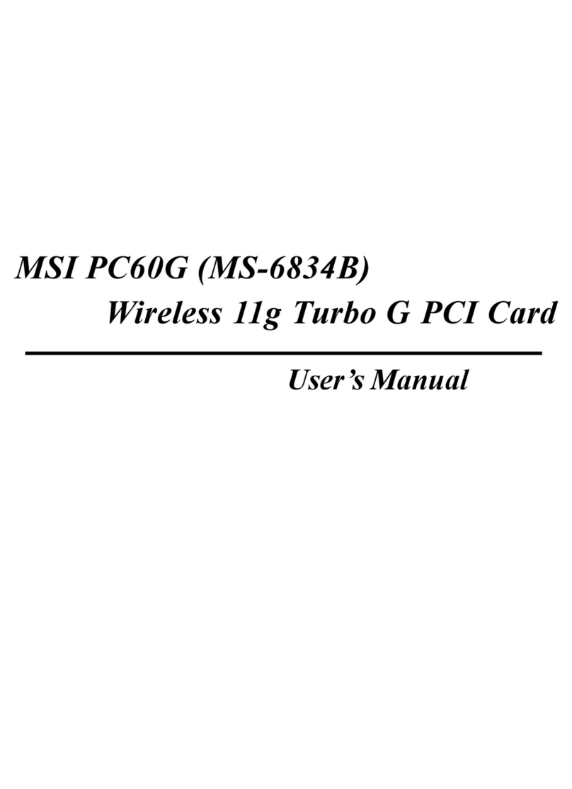MSI PC60G - Super G 802.11BG Wireless Pci 64 Bit Xp Compliant Turbo... user manual
