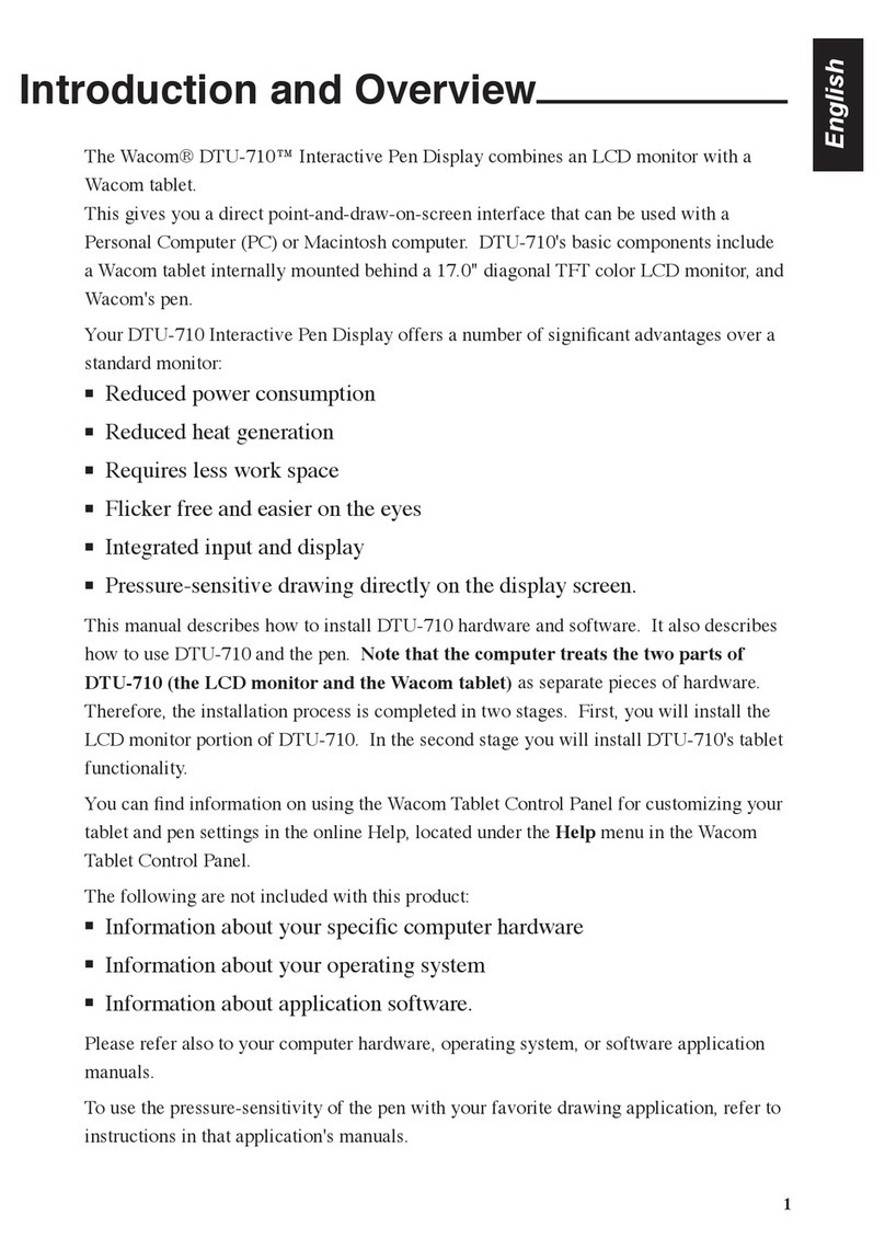 Wacom DTU-710 User manual