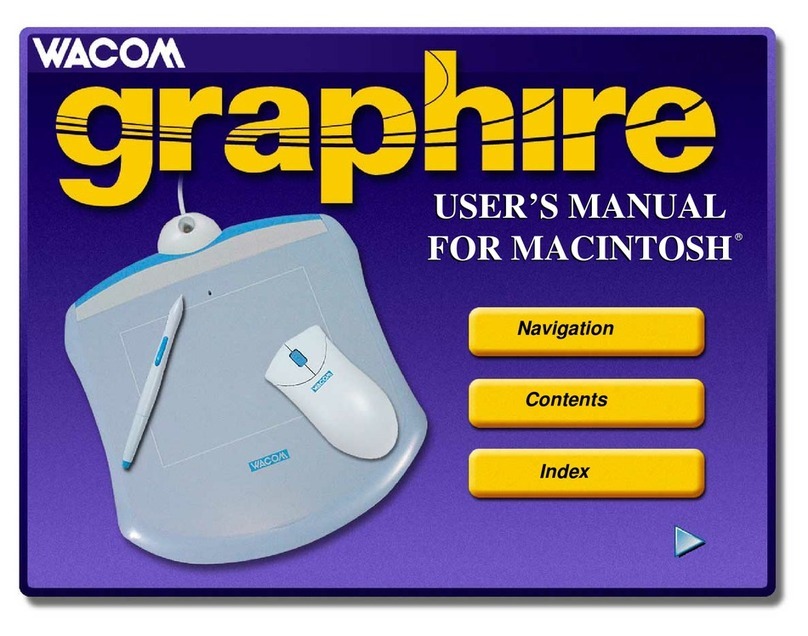 Wacom GRAPHIRE - FOR MACINTOSH User manual