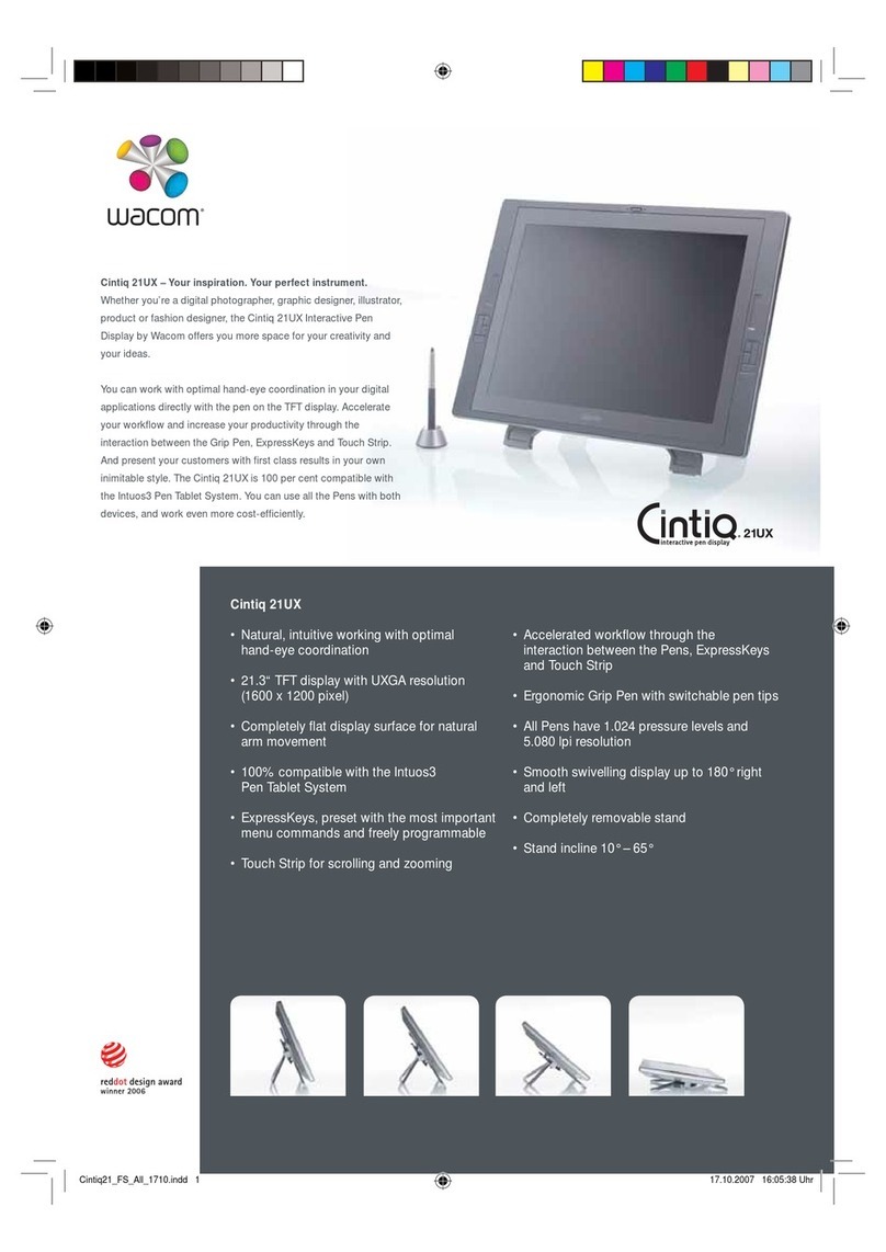 Wacom Cintiq 21UX User manual