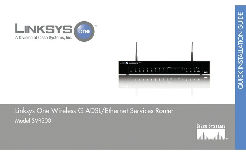 Linksys SVR200 - One Wireless-G ADSL/EN Services Router... User manual