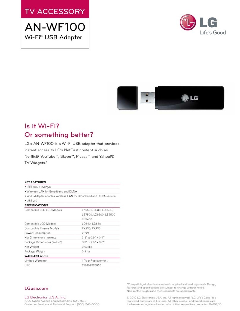 LG AN-WF100 Specifications LG AN-WF100 Specifications