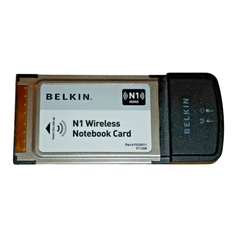 Belkin N1 WIRELESS NOTEBOOK CARD F5D8011 User manual