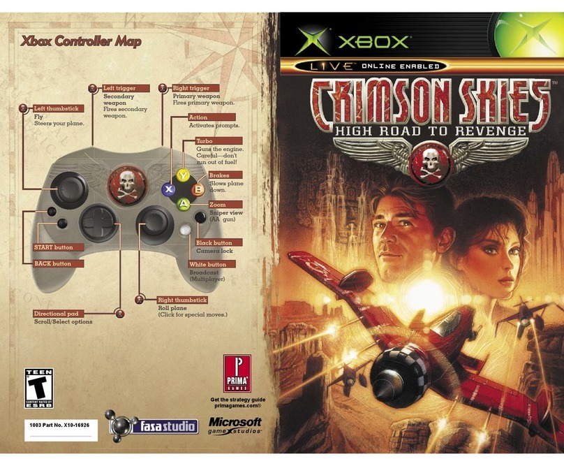 Microsoft game studios CRIMSON SKIES-HIGH ROAD TO REVENGE User manual