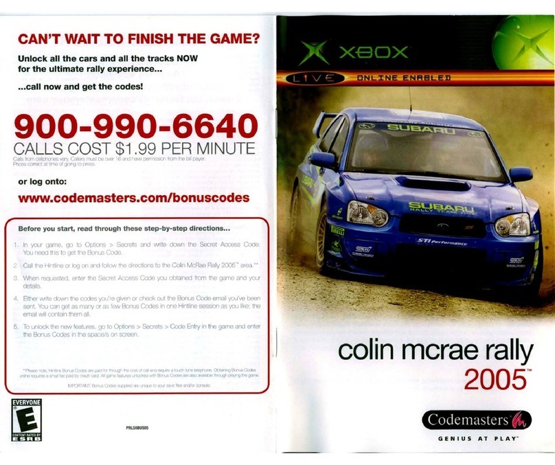 CodeMasters COLIN MCRAE RALLY 2005 manual