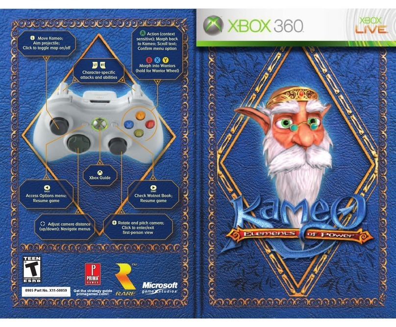 GAMES MICROSOFT XBOX KAMEO manual