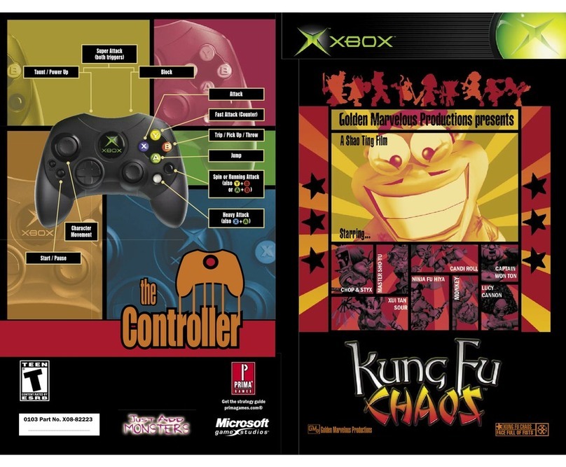 GAMES MICROSOFT XBOX KUNG FU CHAOS User manual