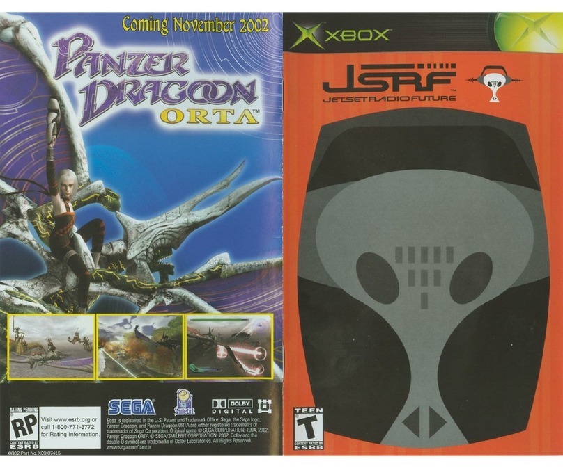 GAMES MICROSOFT XBOX JSRF-JET SET RADIO FUTURE User manual GAMES MICROSOFT XBOX JSRF-JET SET RADIO FUTURE User manual