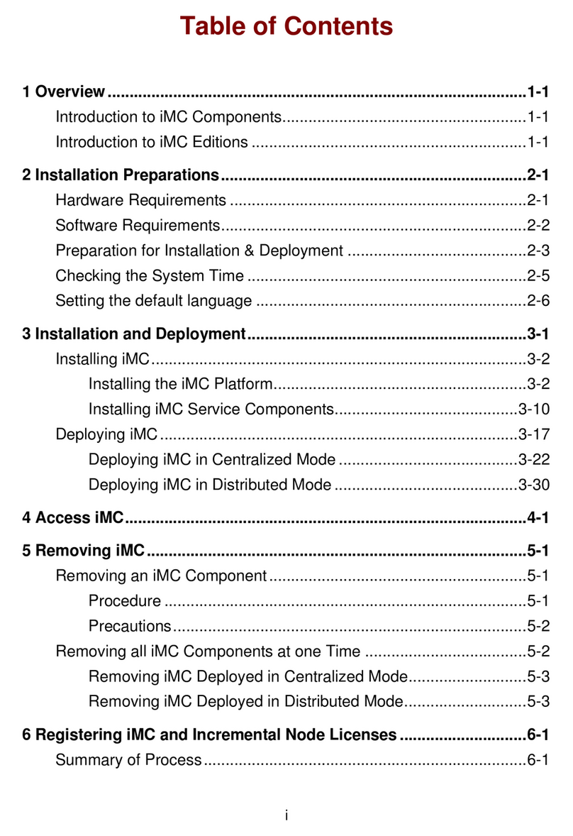 3Com H3C IMC STANDARD PLATFORM - installation guide