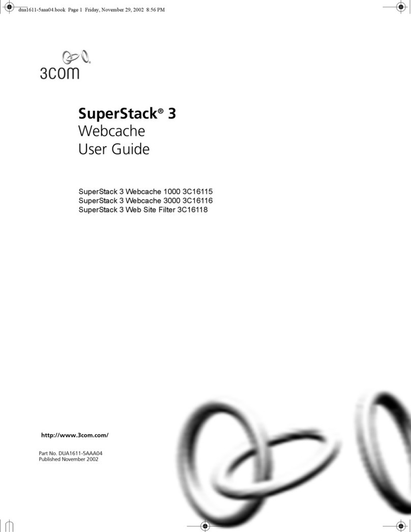 3Com SUPERSTACK 3 WEBCACHE 3000 user guide