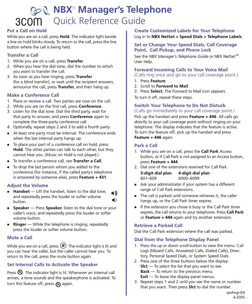 3Com NBX CHASSIS - APX30M/4 Quick reference guide