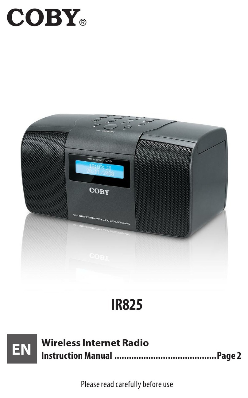 Coby IR825 - Network Audio Player instruction manual