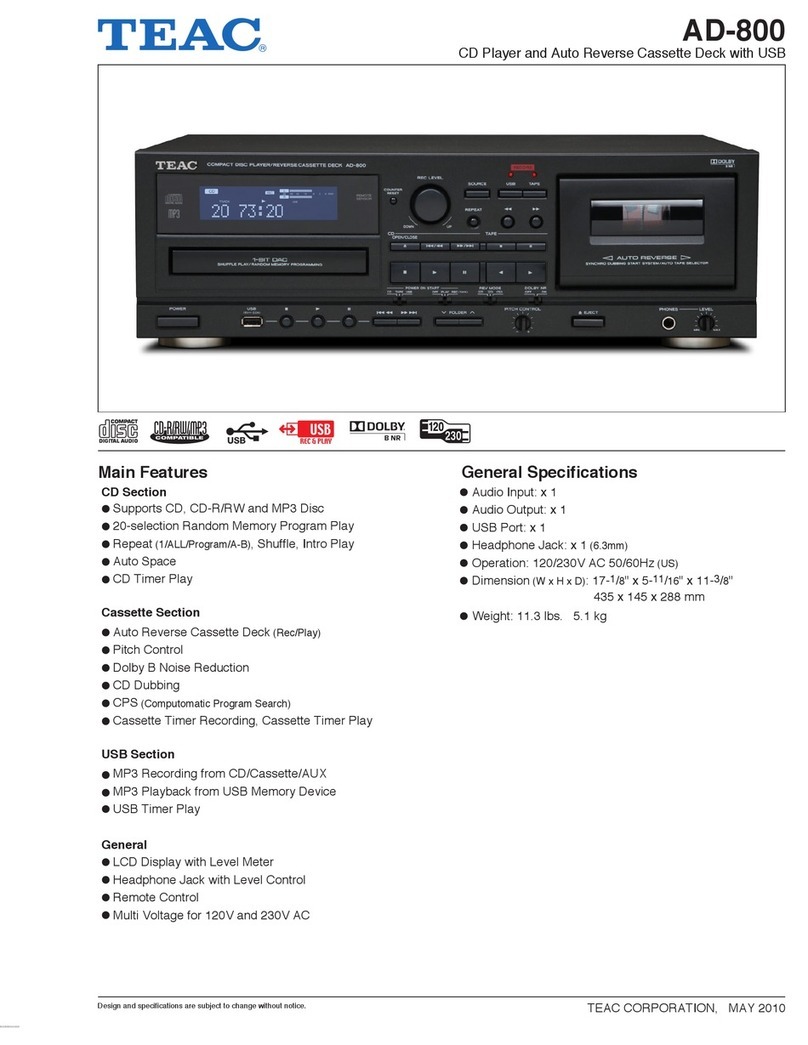 Teac AD-800 User manual