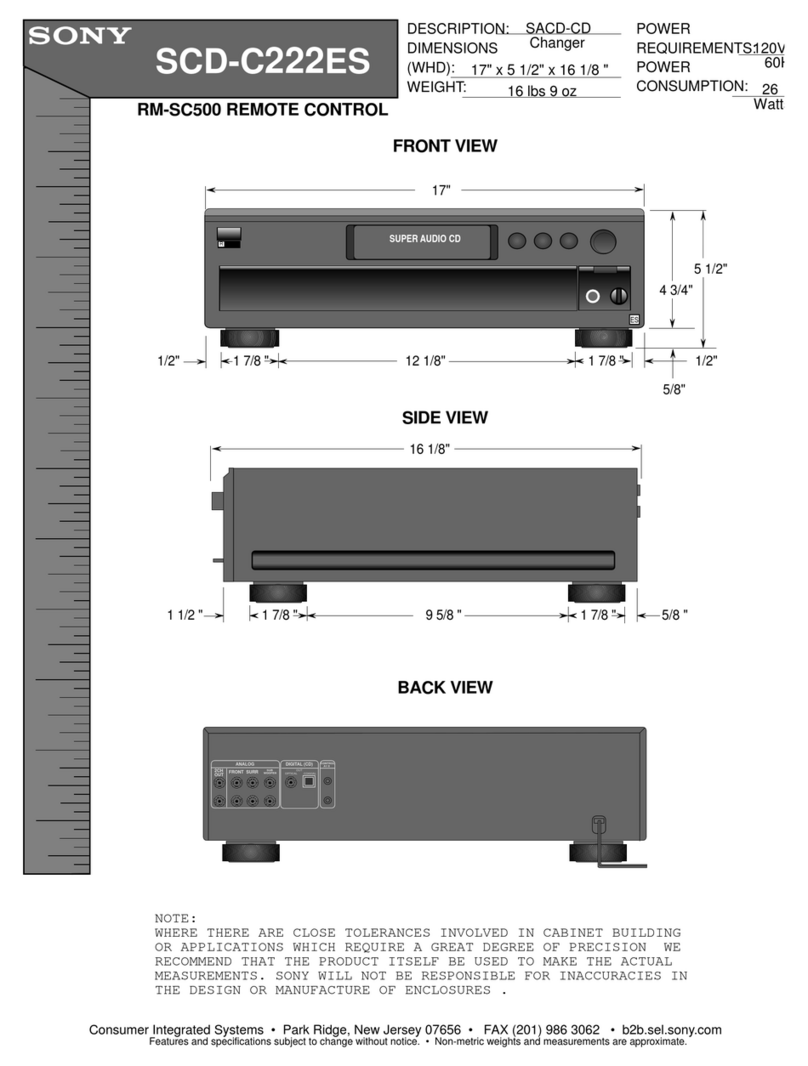 Sony SCD-C222ES - Es Series 5 Disc User guide Sony SCD-C222ES - Es Series 5 Disc User guide