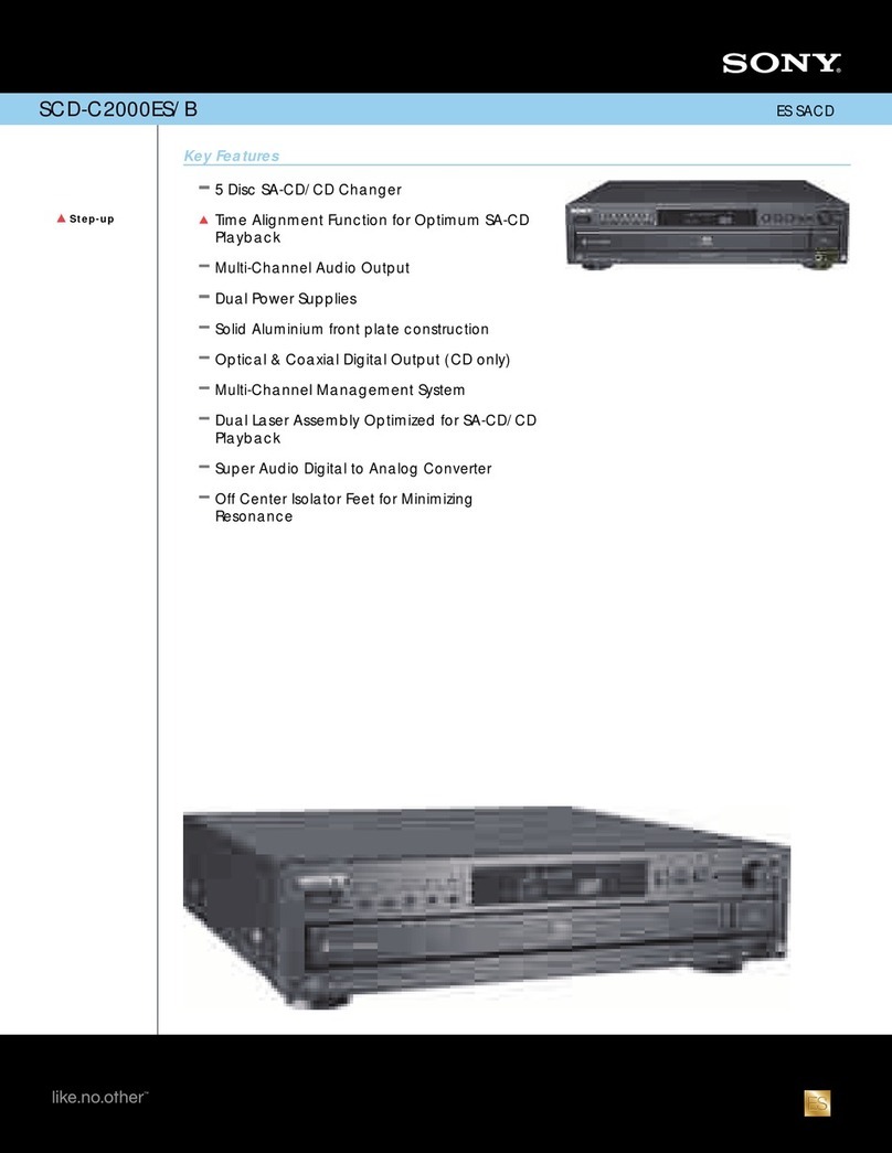 Sony SCD-C2000ESB - 5 Disc Sa-cd/cd Changer User manual