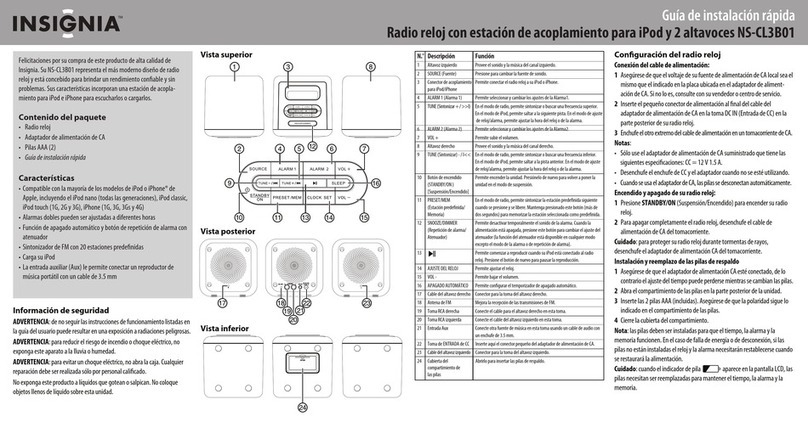 Insignia NS-CL3B01 Parts list manual