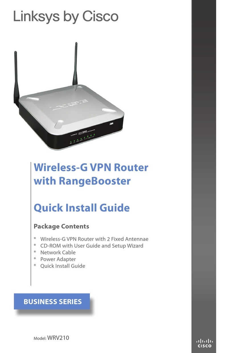 Linksys WRV210 - Wireless-G VPN Router Quick install guide Linksys WRV210 - Wireless-G VPN Router Quick install guide