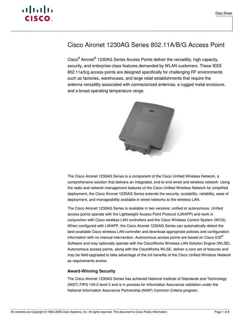 Cisco AIR-AP1232AG-A-K9 - Aironet 1230AG - Wireless Access... User manual