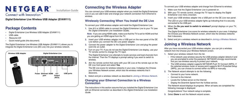 NETGEAR EVAW111 - N300 Wireless USB Adapter User manual