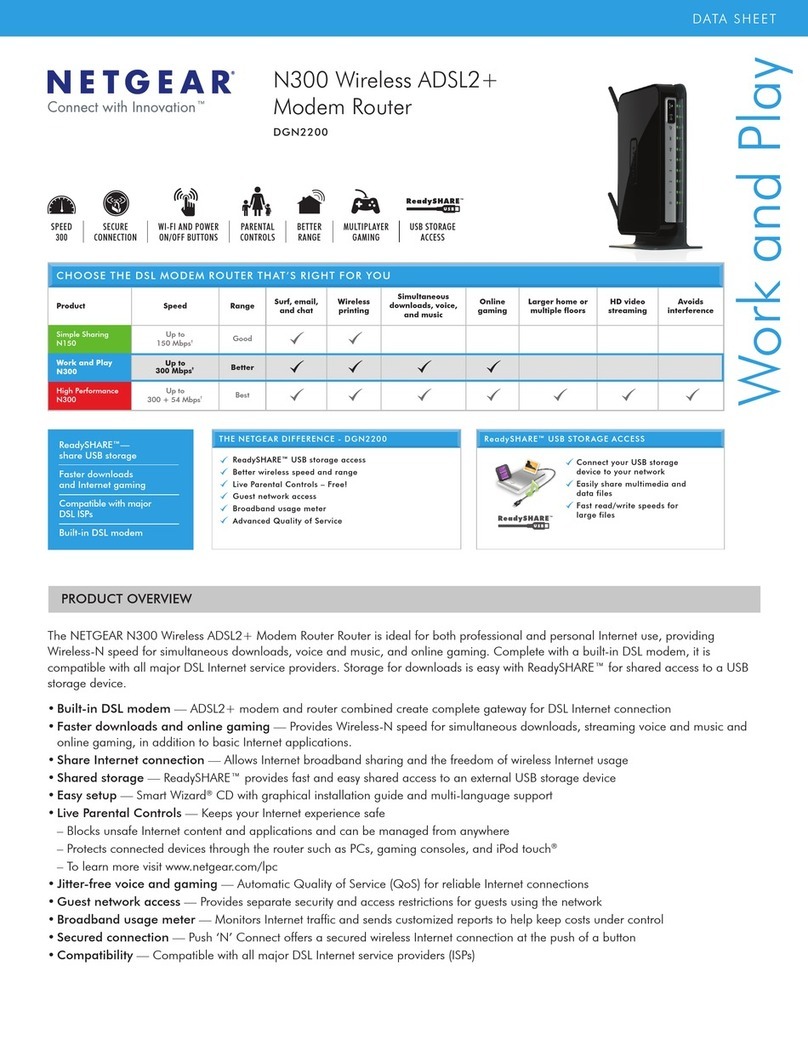 NETGEAR DGN2200-100NAS User manual