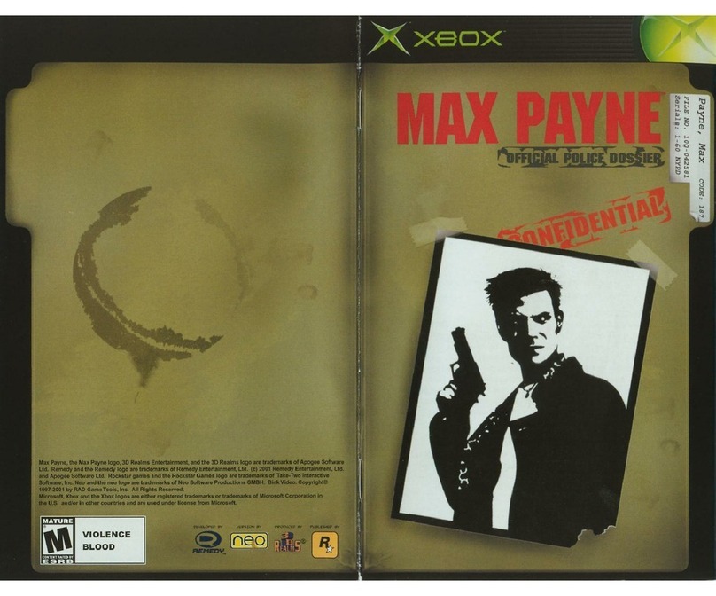 GAMES MICROSOFT XBOX MAX PAYNE User manual