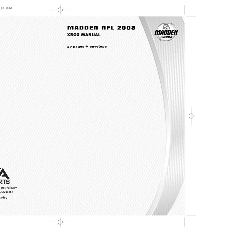 GAMES MICROSOFT XBOX MADDEN NFL 2003 manual