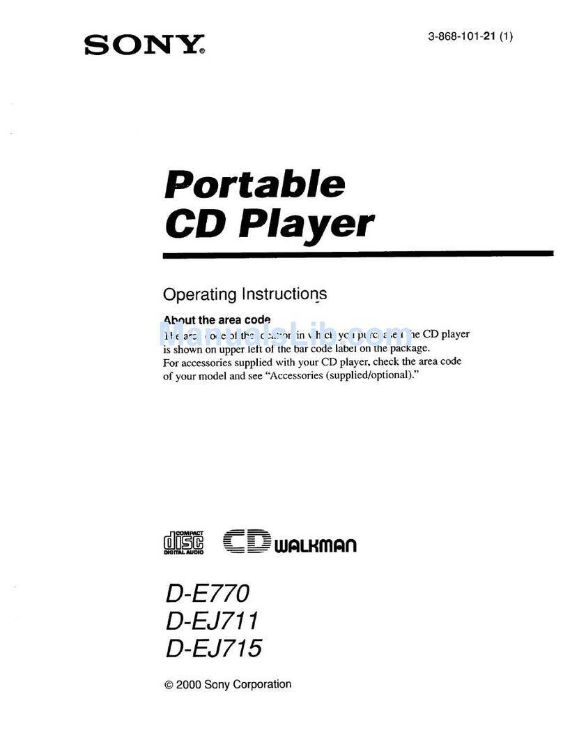 Sony D-EJ715 - Portable Cd Player User manual