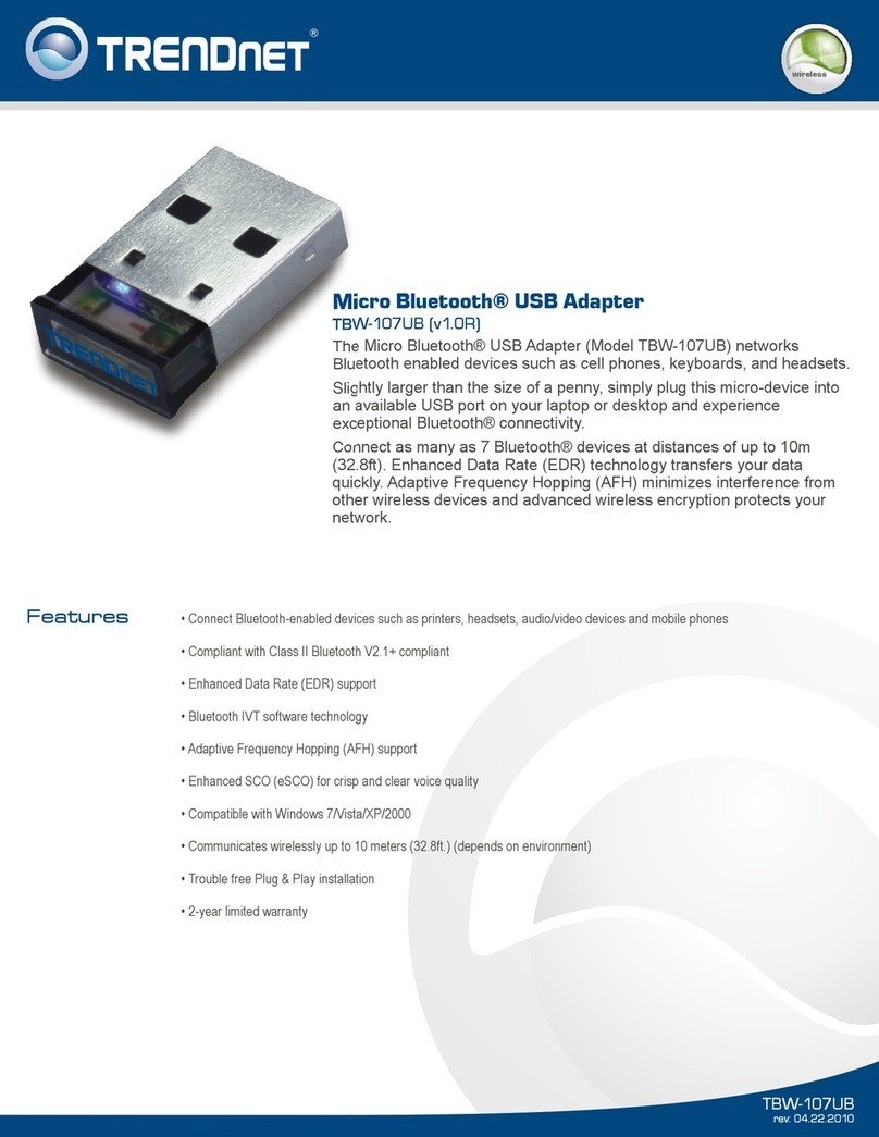 TRENDnet TBW-107UB Specifications