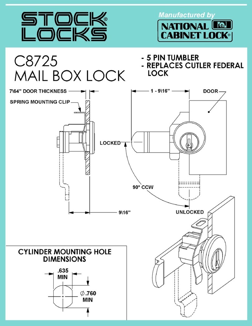 Stock Loks C8725 instruction sheet