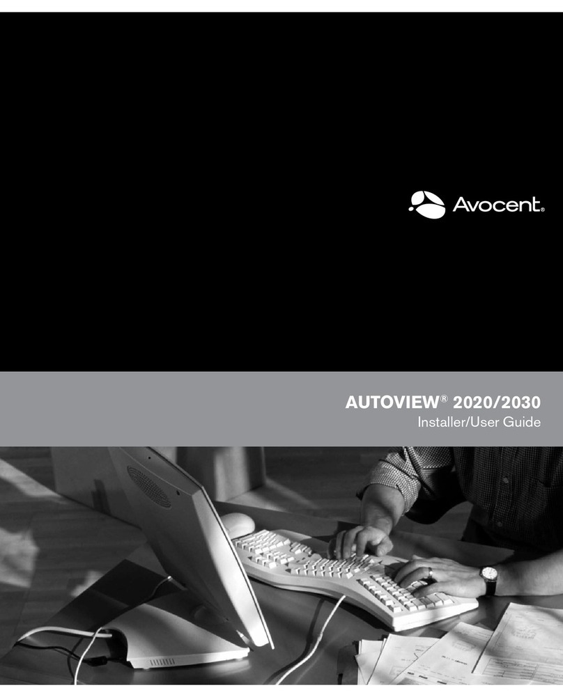 Avocent AutoView 2020 User manual Avocent AutoView 2020 User manual