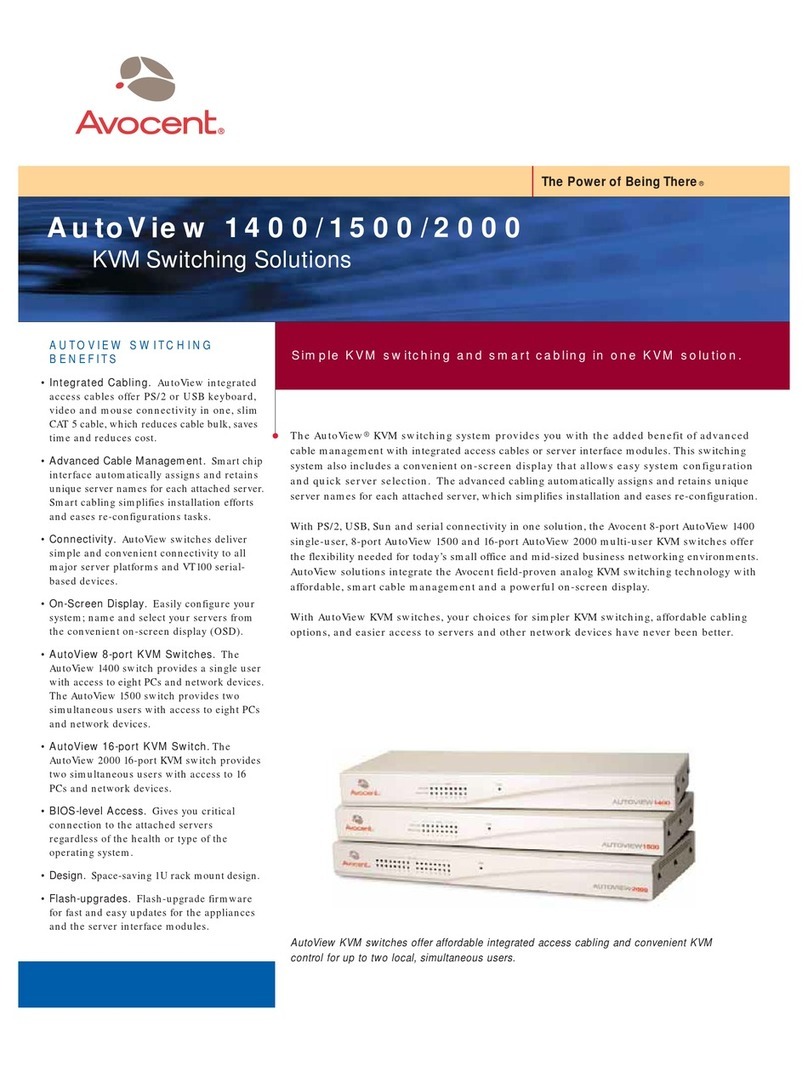 Avocent AutoView 1400 Specifications