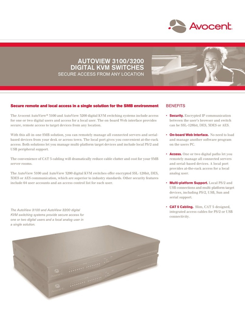 Avocent AutoView 3100 Specifications