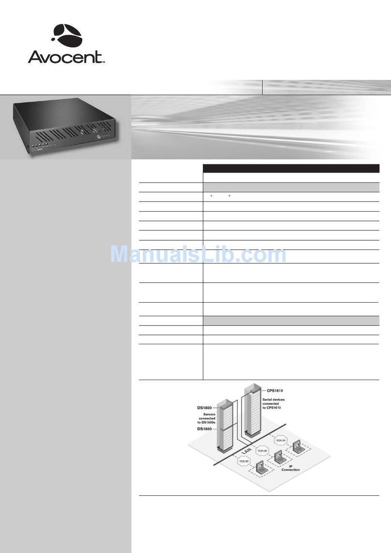 Avocent CPS1610 Specifications