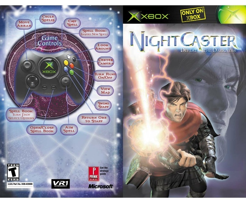 GAMES MICROSOFT XBOX NIGHTCASTER-DEFEAT THE DARKNESS manual