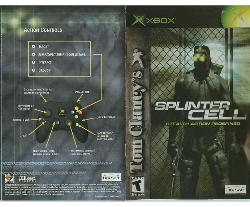 Ubi Soft TOM CLANCY S-SPLINTER CELL-STEALTH ACTION... User manual Ubi Soft TOM CLANCY S-SPLINTER CELL-STEALTH ACTION... User manual